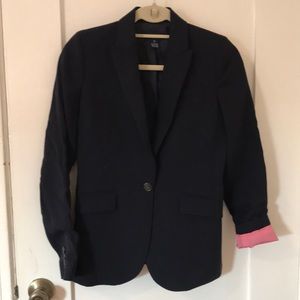 J Crew Navy Blazer, size 0